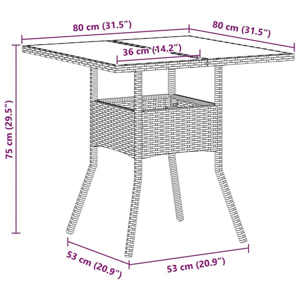 Trädgårdsmöbelset 3 pcs Ljusgrå konstrotting