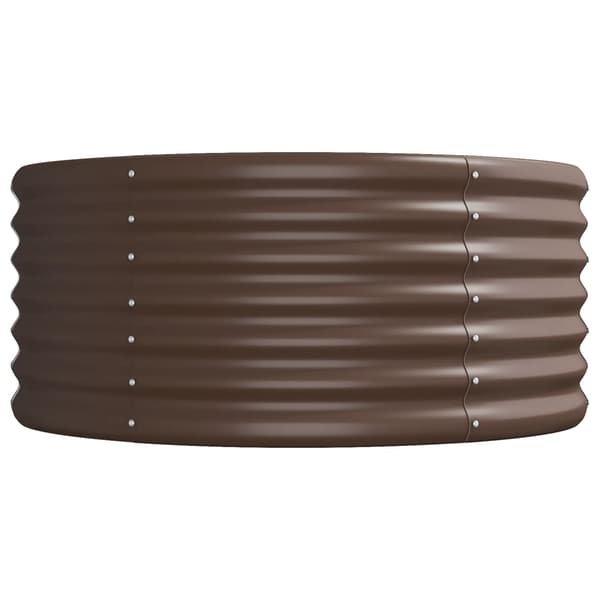 Odlingslåda galvaniserat stål 512x80x36 cm brun
