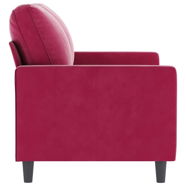 2-sitssoffa vinröd 120 cm sammet