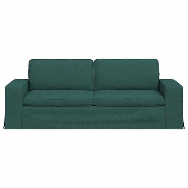 Soffa Mörkgrön 222 x 80 x 82 cm tyg