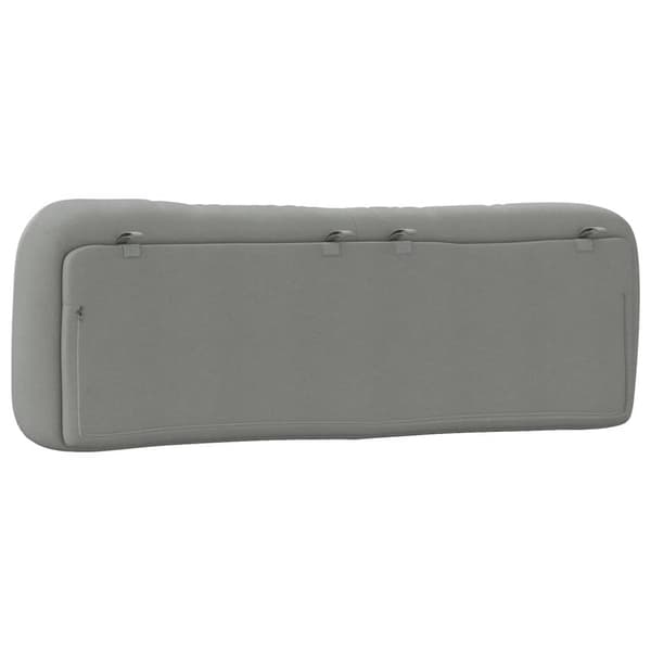 Headboard Cushion "Hvar" Light Grey 152 cm Fabric