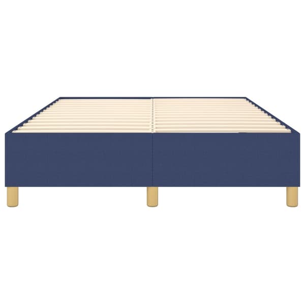Boxspring-sängram blå 140x200 cm tyg