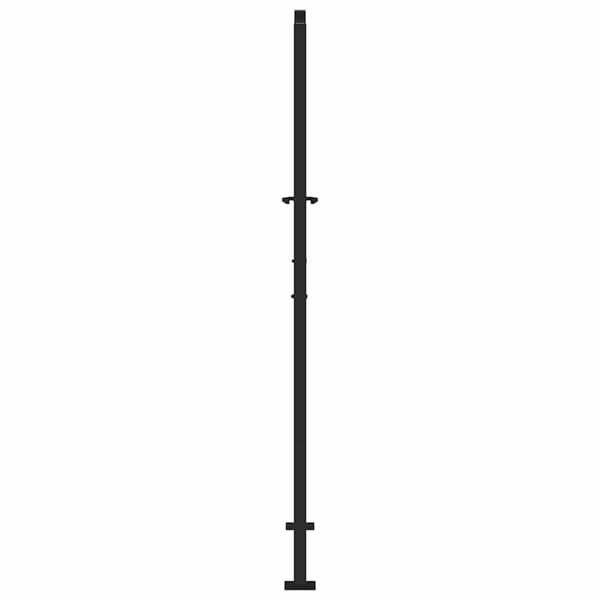 Trädgårdsgrind svart 100x175 cm stålbladsdesign