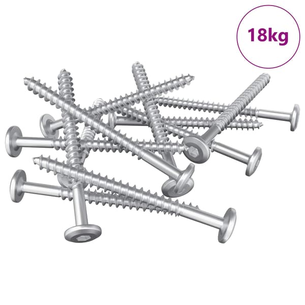 Träskruvar 1900 pcs Silver Stål
