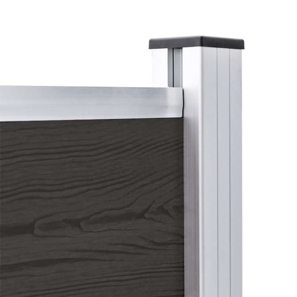 Staketpanel WPC 180x105 cm svart