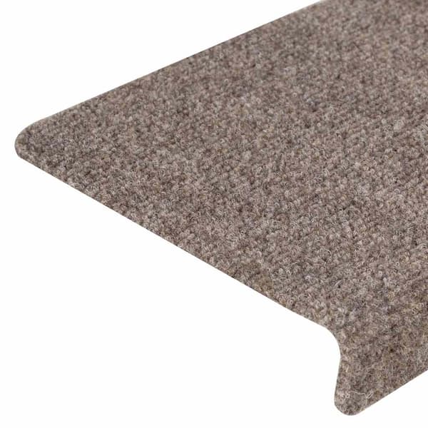 Trappmattor självhäftande 30 st 65x21x4 cm beige rektangulär kant
