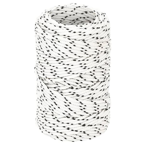 Båtlina flätad vit 2 mm x 50 m polyester