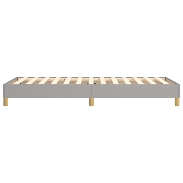 Boxspring-sängram ljusgrå 80x200 cm tyg
