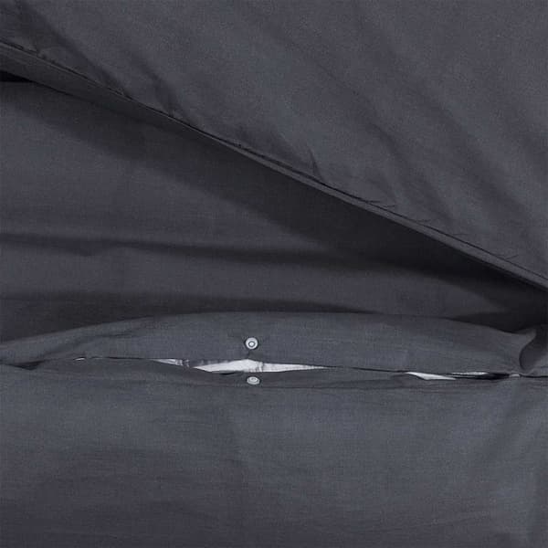 Bäddset svart 140x200 cm bomull