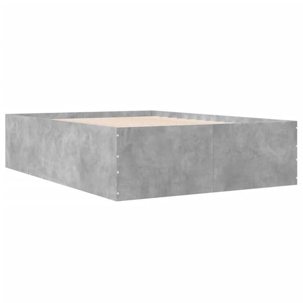 Sängram betonggrå 120x190 cm konstruerat trä