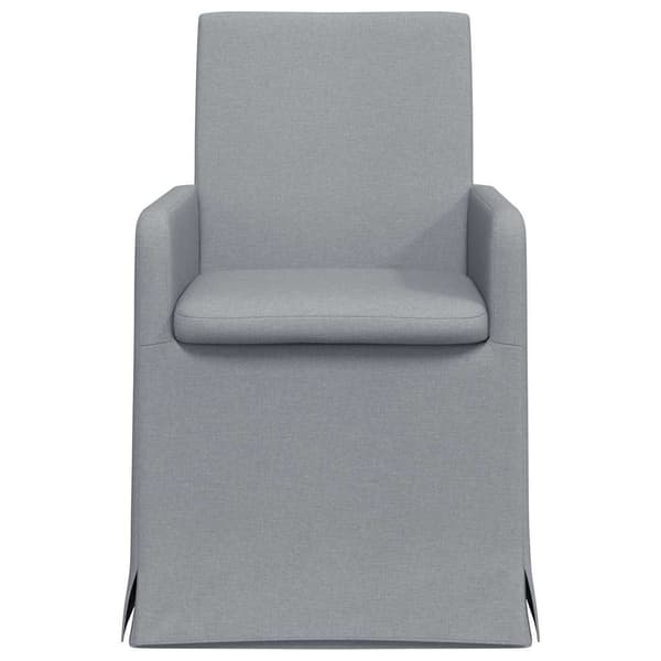 Matstolar 2 pcs Ljusgrå 57 x 67 x 95 cm tyg