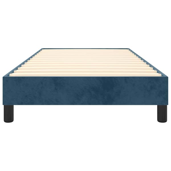 Boxspring-sängram mörkblå 90x190 cm sammet
