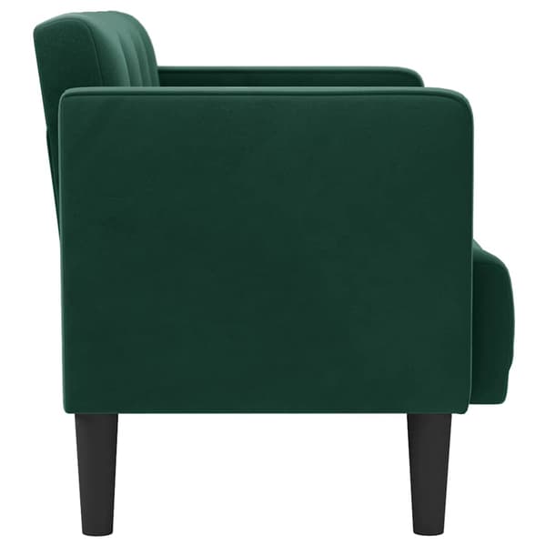 Loveseat soffa mörkgrön 111 cm sammet