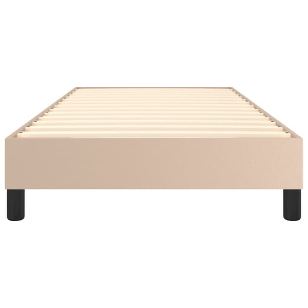 Boxspring-sängram cappuccino 100x200 cm konstläder