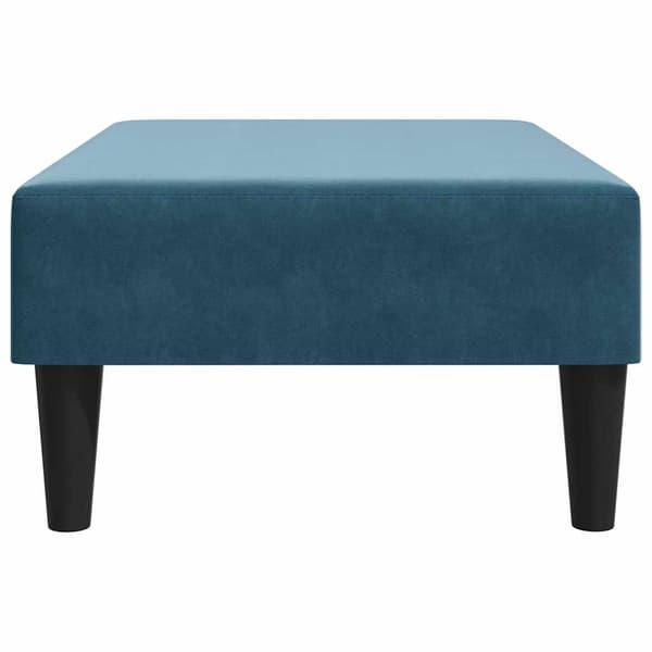 Fotpall Blå 77x55x31 cm sammet