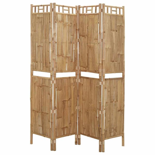 Rumsavdelare 4 paneler bambu 160x180 cm