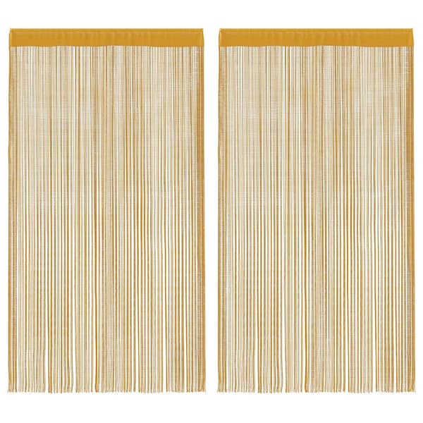 Stränggardiner 2 st guld 140x250 cm