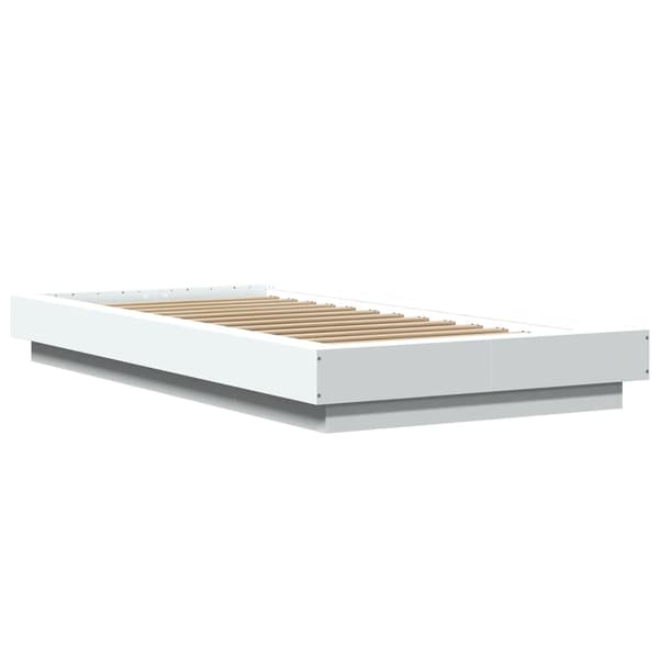 Sängram vit 90x200 cm konstruerat trä