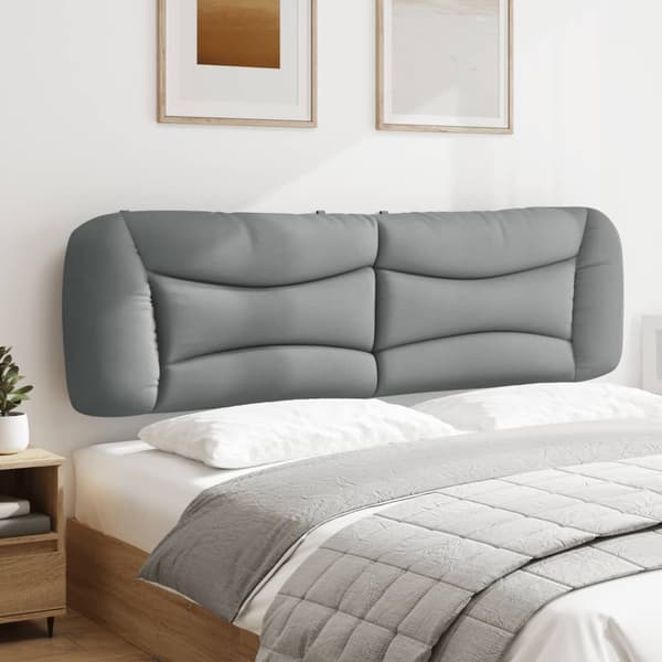 Headboard Cushion "Hvar" Light Grey 180 cm Fabric