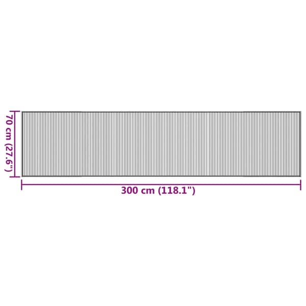 Matta rektangulär ljus naturlig 70x300 cm bambu