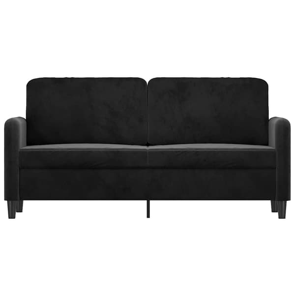 Soffa 2-sits svart 140 cm sammet