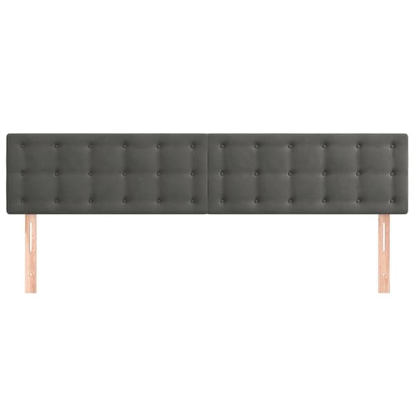 Sänggavlar mörkgrå 180x5x78/88 cm sammet