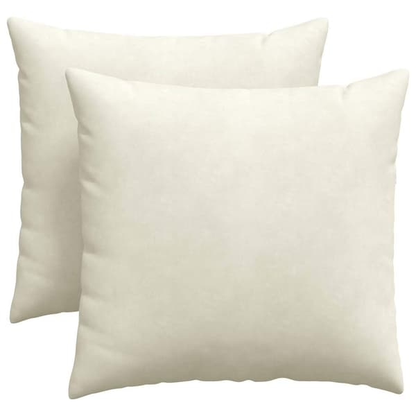 Sofakuddar 2 pcs Kräm 45 x 45 cm Kordread tyg