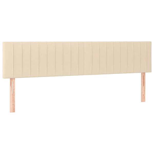 Ramsäng med madrass gräddvit 200x200 cm tyg