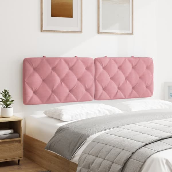 Headboard Cushion Pink 160 cm Velvet