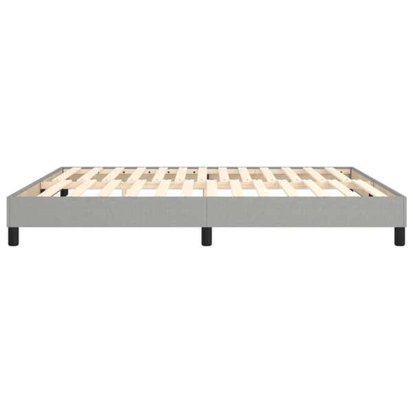 Boxspring-sängram ljusgrå 160x200 cm tyg
