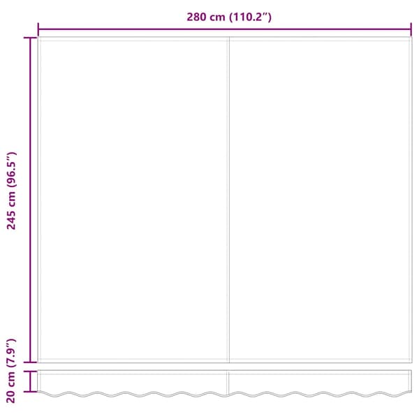 Markisväv Vit 3 x 2,5 m Polyester