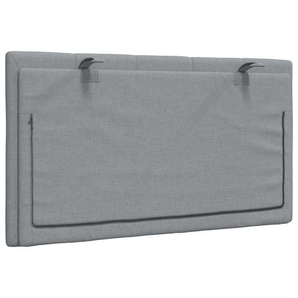 Headboard Cushion "Hanko" Light Grey 80 cm Fabric