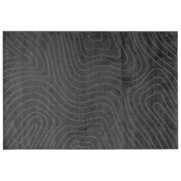 Områdesmattor PALMERAS Antracit 170 x 120 cm Polyester