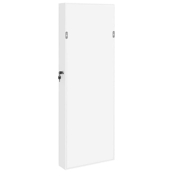 Spegelskåp vit väggmonterat 37,5x10x106 cm
