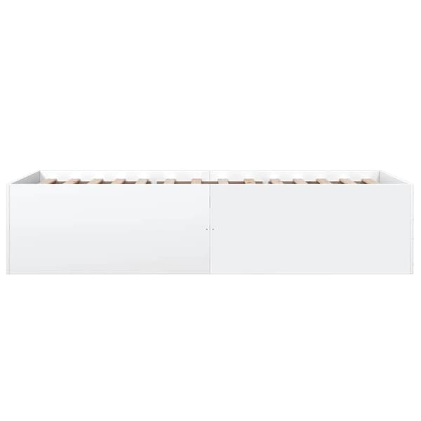 Sängram vit 100x200 cm konstruerad trä