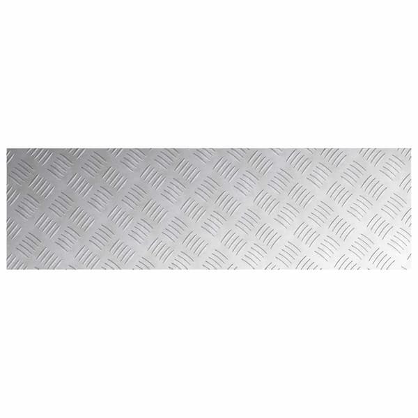Trappsteg Rektangulär 4 pcs Silver 100 x 30 cm Aluminium