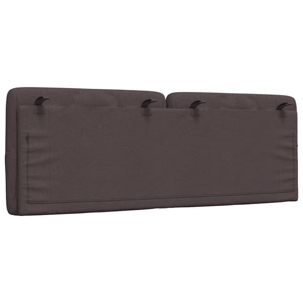 Headboard Cushion Dark Brown 120 cm Fabric