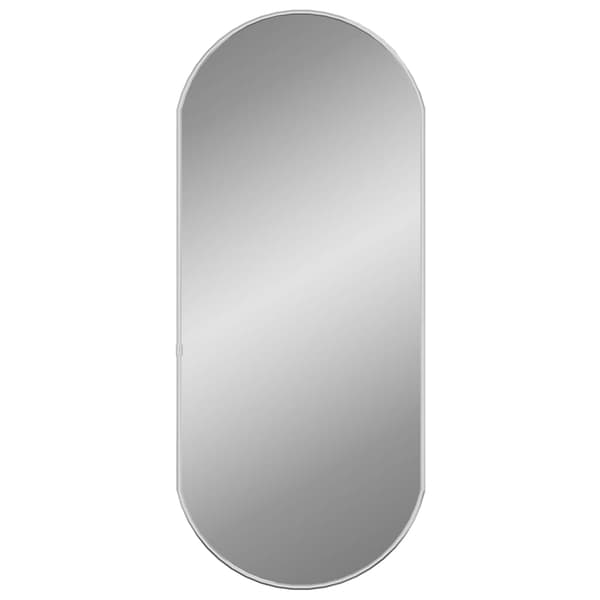 Väggspegel silver 70x30 cm oval