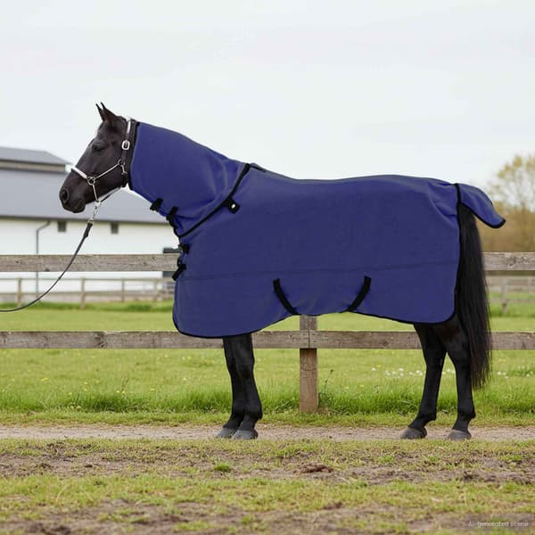 Hästdyna Mörkblå 155 cm Polyester Fleece