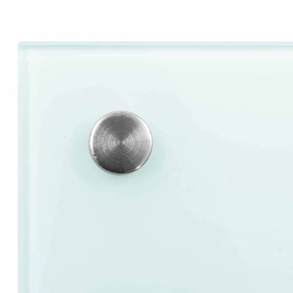 Köksskydd 2 pcs Vit 100 x 50 cm härdat glas