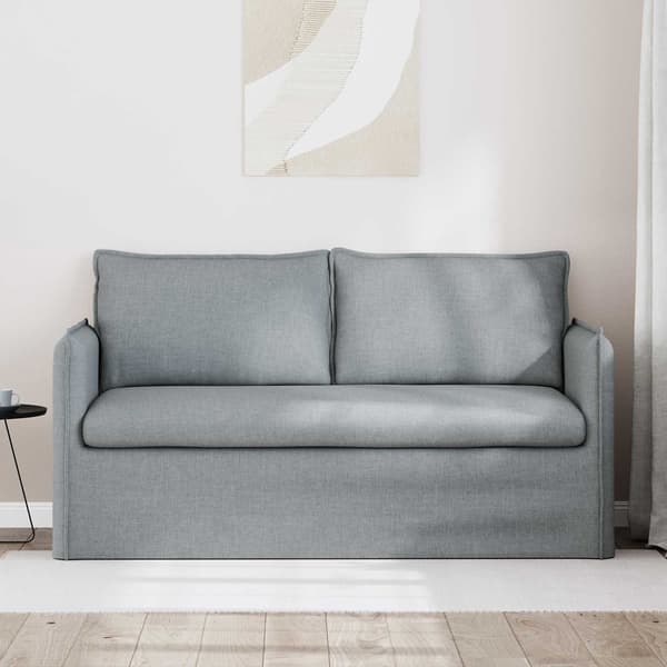 Soffa Ljusgrå 156 x 82 x 85 cm tyg