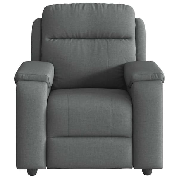 Reclinerfåtölj mörkgrå tyg