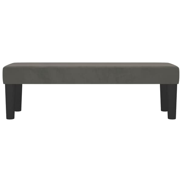 Bänk mörkgrå 100x30x30 cm sammet
