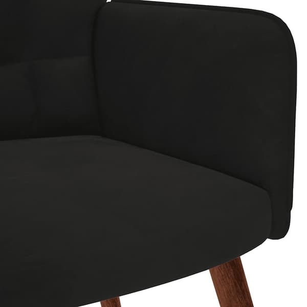 Relaxfåtölj med pall svart sammet