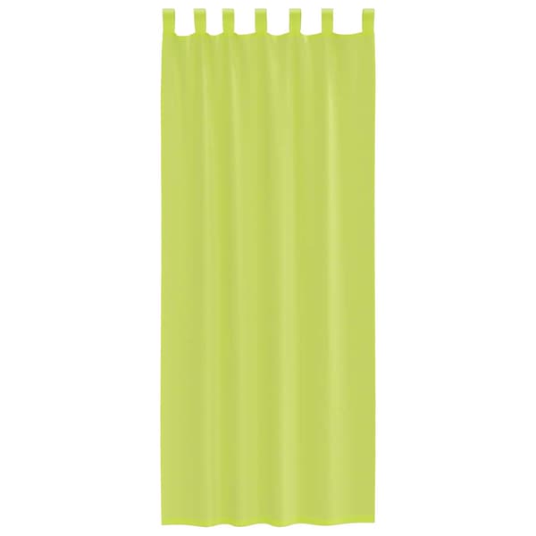 Voile gardiner med fliktopp 2 st äppelgrön
