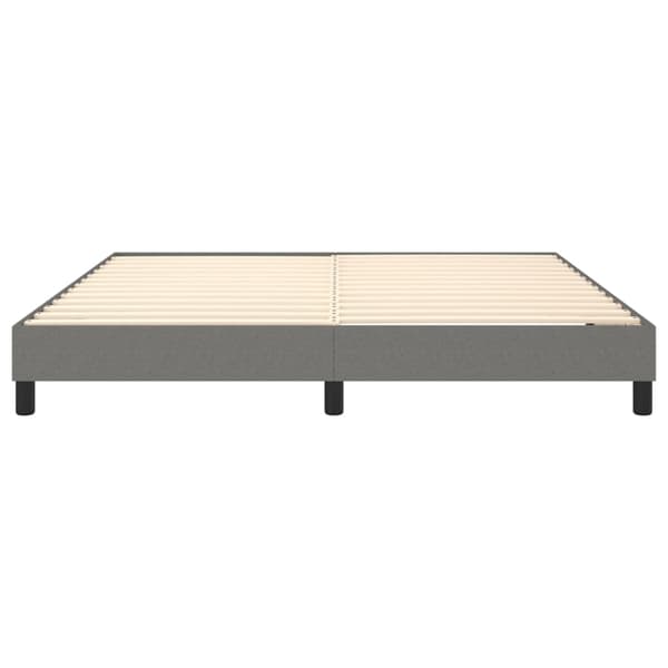 Boxspring-sängram mörkgrå 160x200 cm tyg