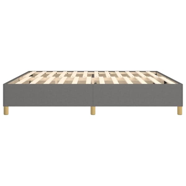 Boxspring-sängram mörkgrå 200x200 cm tyg