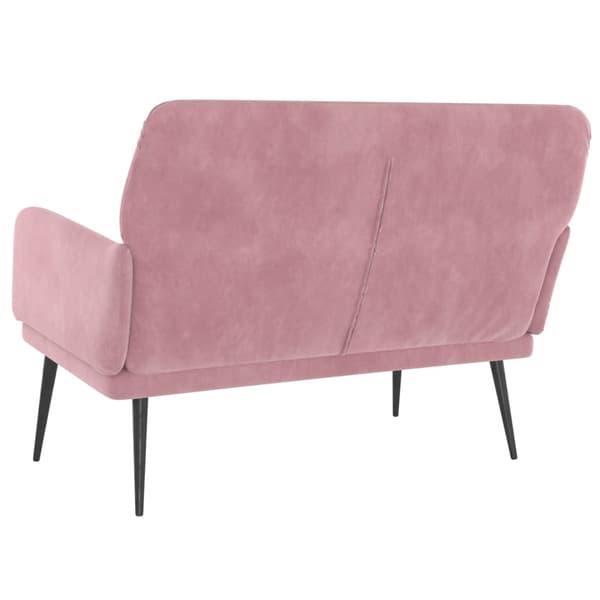 Bänk rosa 108x79x79 cm sammet