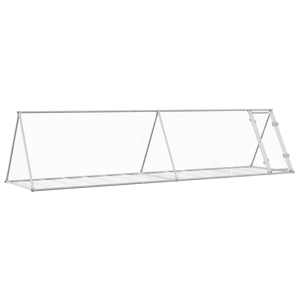 Kaninbur silver 400x105x91 cm galvaniserat stål