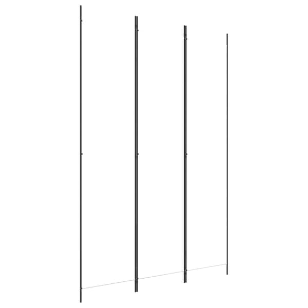 Rumsavdelare 3 paneler vit 150x220 cm tyg